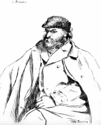 Ritratto di Cezanne, 1874 da Camille Jacob Pissarro